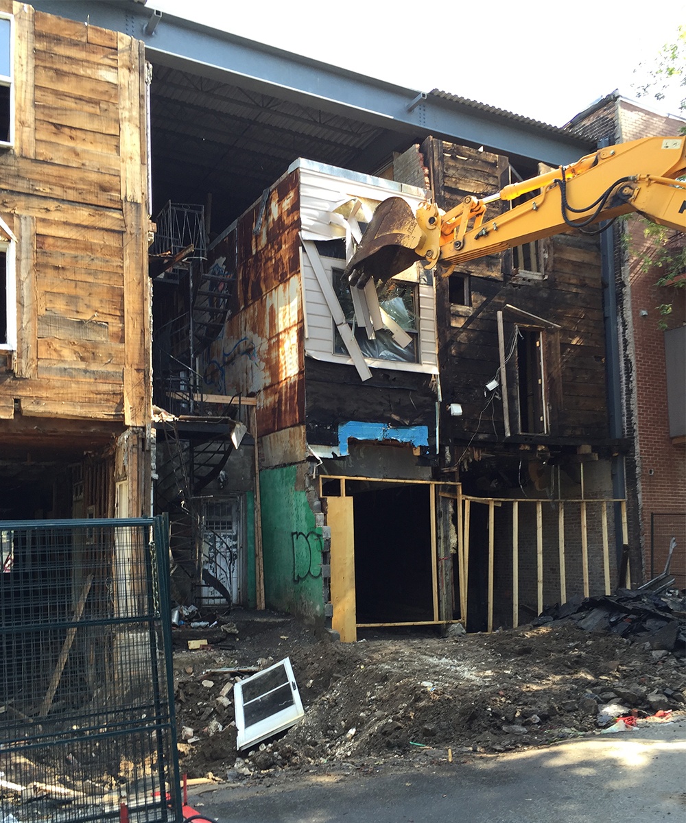 Demolition of an old house